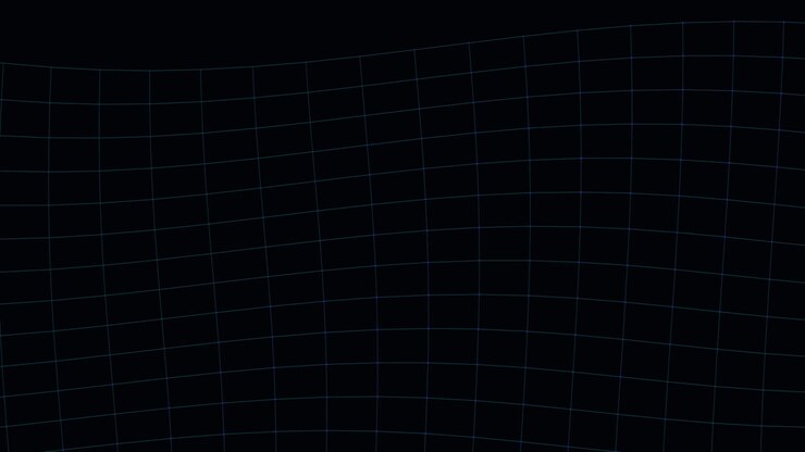 Abstract Digital Grid Wave Motion on Dark Background