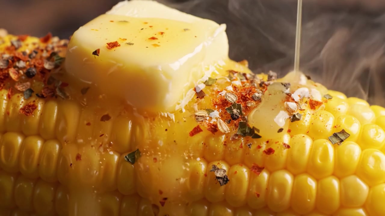 Délicieux Épis de Maïs Grillés avec du Beurre Fondu et des Épices : Une Gourmandise Estivale Savoureuse pour Tous les Amateurs de Maïs