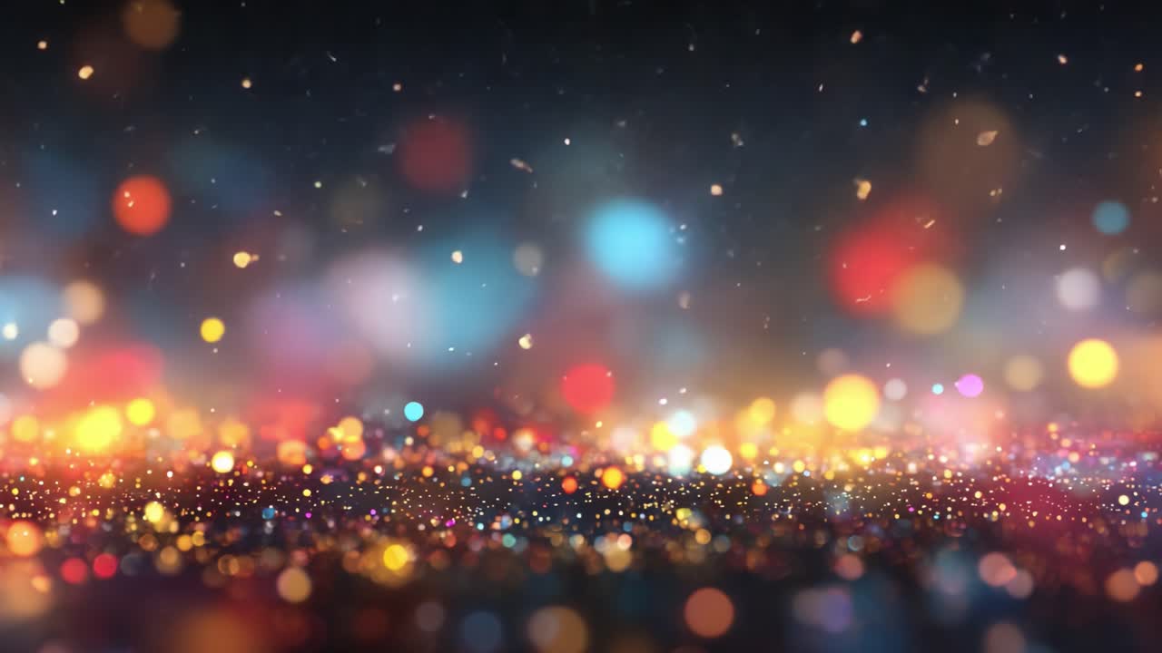A Mesmerizing Display of Colorful Bokeh Lights Creating a Dreamlike Atmosphere with Soft Glows and Sparkling Particles in Vivid Hues