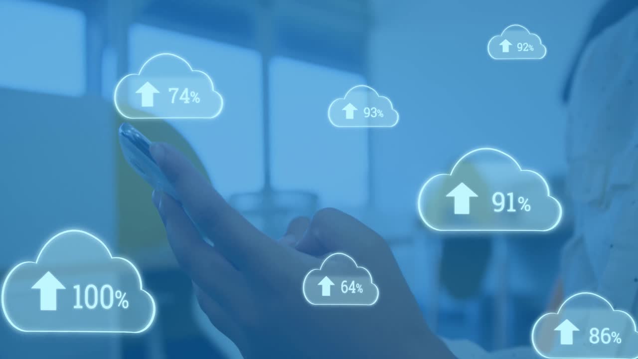 computación en la nube y números que aumentan 4k