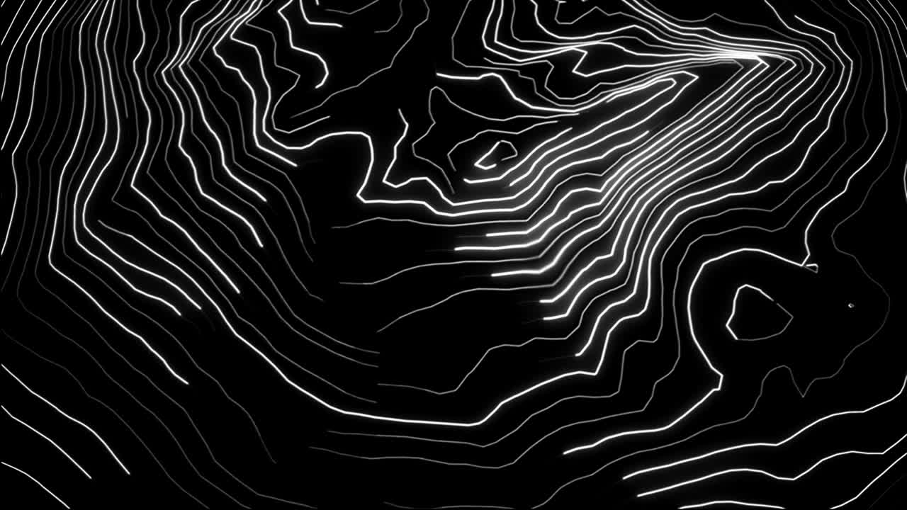 topografía de neón digital abstracta en 4k.