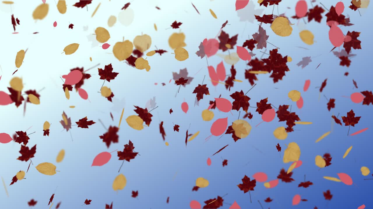 떨어지는 잎의 애니메이션 루프 가을