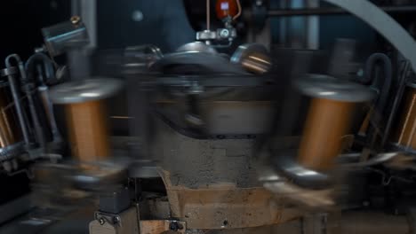 industrial spinning machine in motion