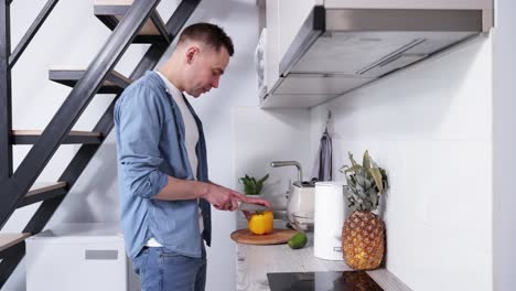 couple cooking together in a modern kitchen