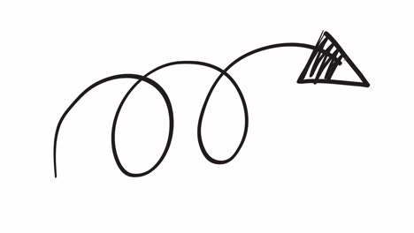whimsical spiral arrow