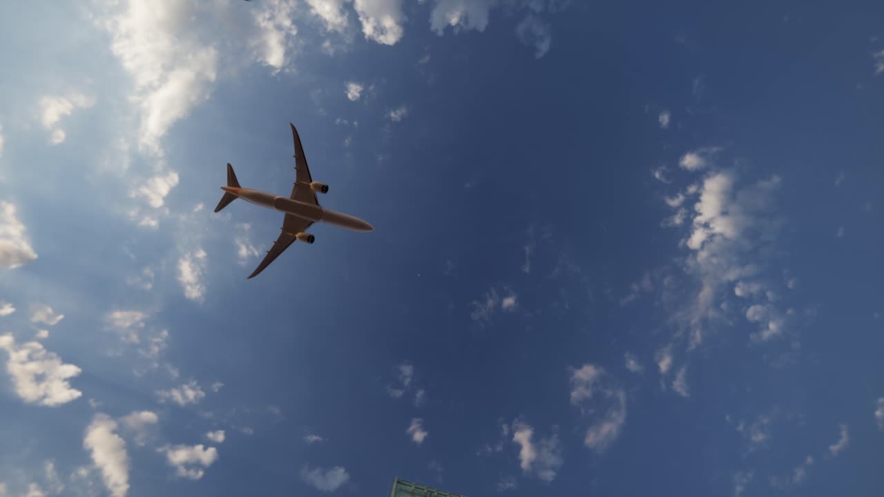 Logistica del Carico Aereo, Aereo in Volo Sopra Container Marittimi.