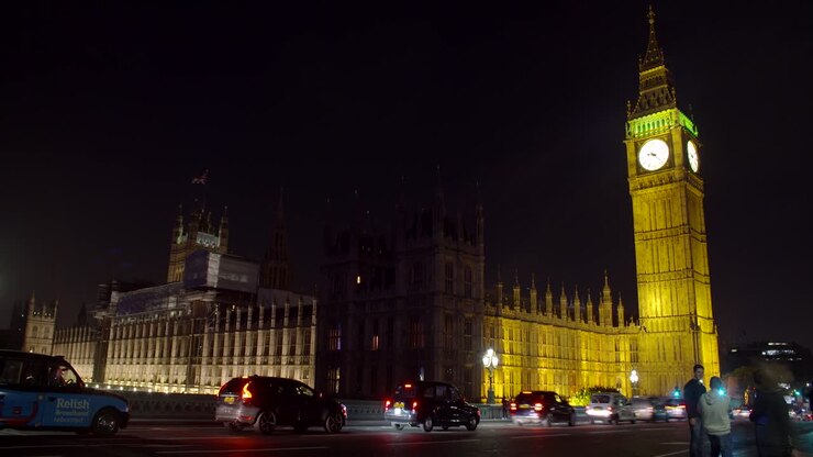 Timelapse of Westminster Palace at Night