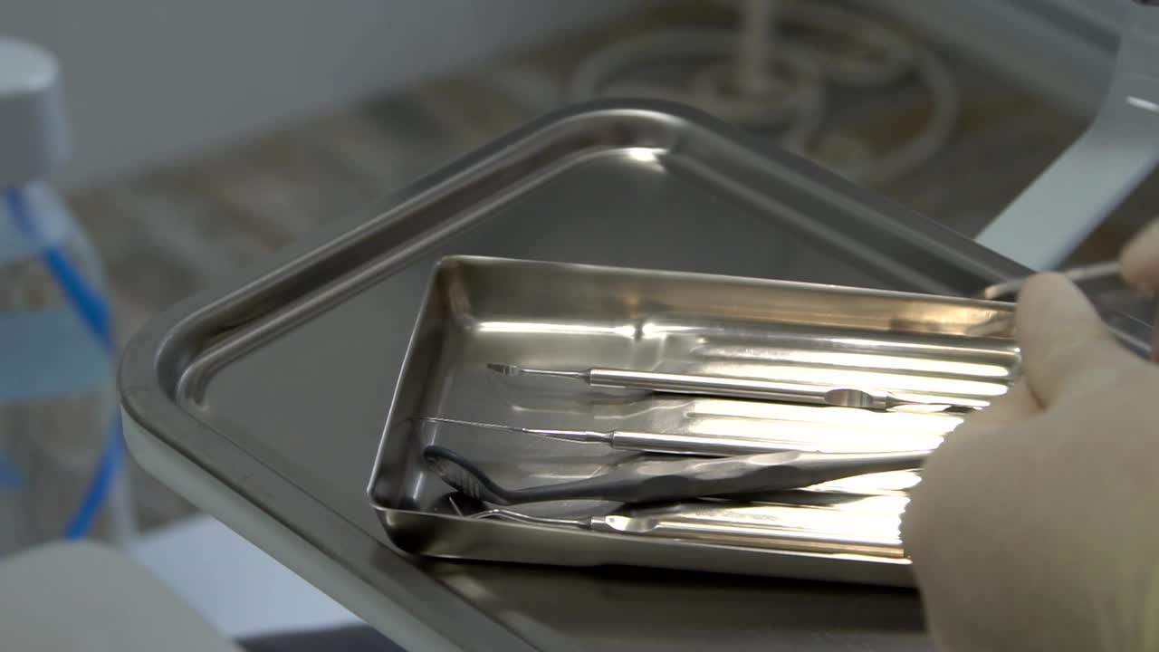 Dental Instruments on Tray