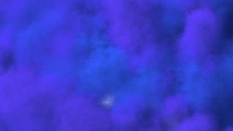 extendiendo humo de color, limpiando el marco concéntricamente hacia adentro.