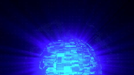 distorsión de globo de vidrio bucle de fondo digital, renderizado 3d abstracto, telón de fondo generado por computadora