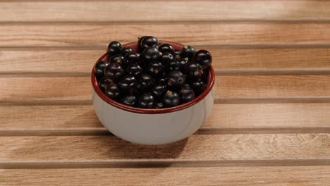 woman's hands holding a bowl of black currants