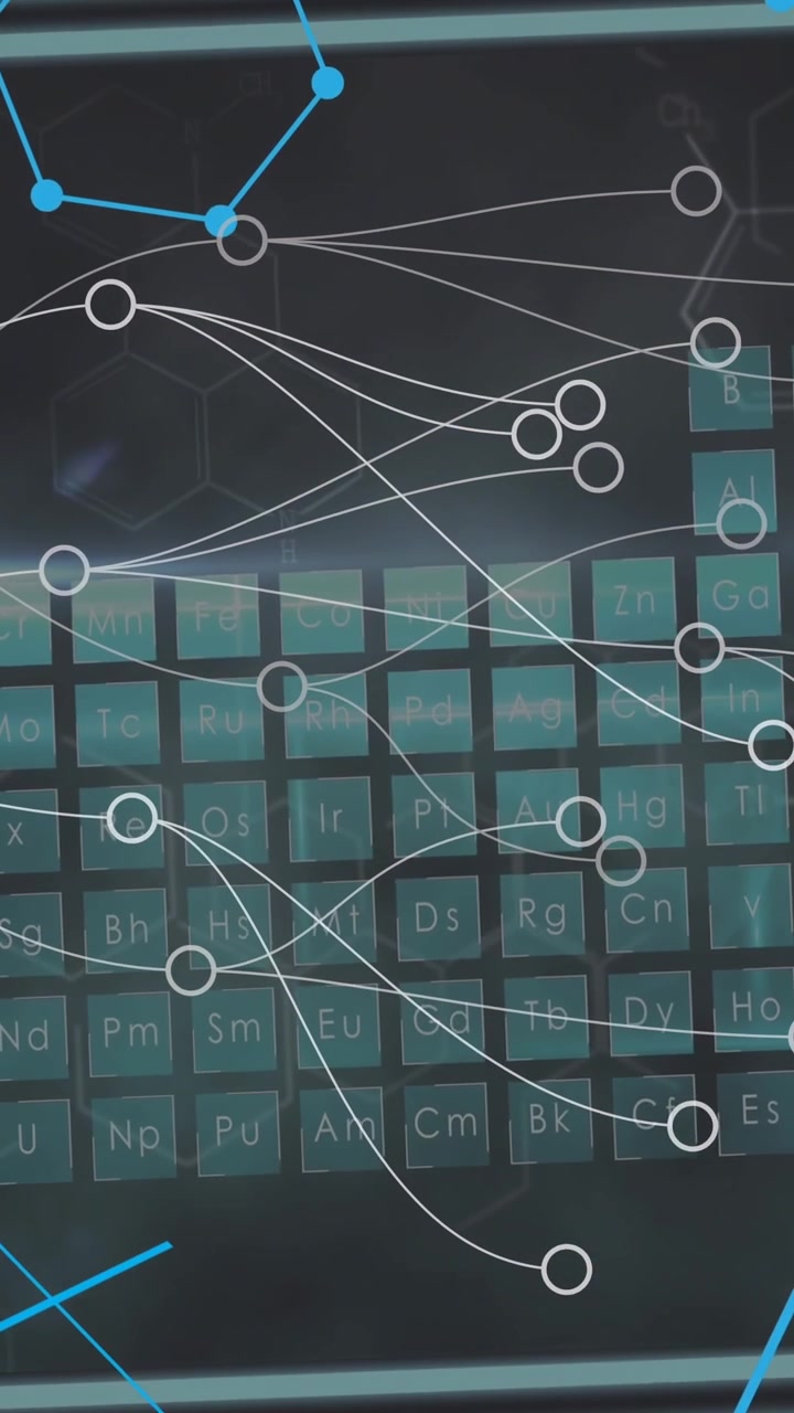 Animation of data processing over medical icons