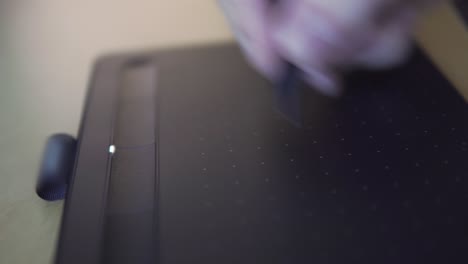 turning shot of drawing on a graphic tablet