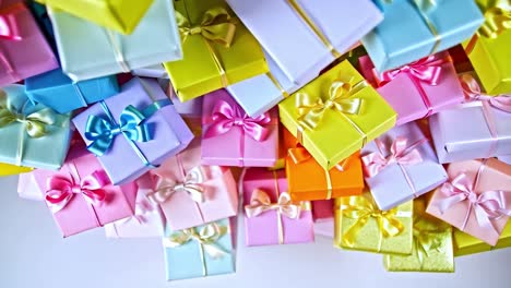 pile of colorful gift boxes
