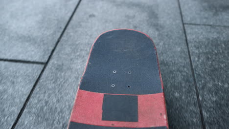 conceptual skateboard for extreme riding outdoor. longboard moving on street.