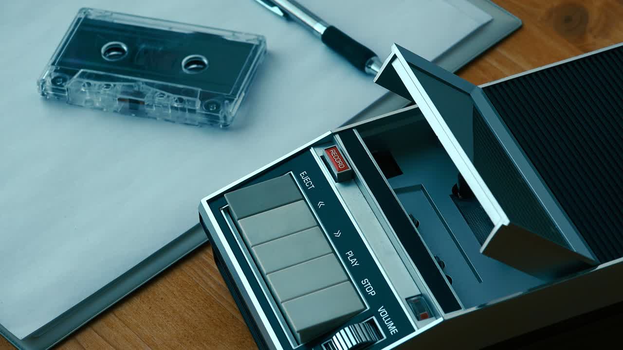 플레이어에서 오디오 카세트를 꺼내고 멈추십시오