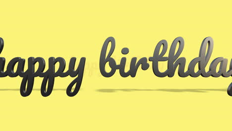 Rolling-Happy-Birthday-text-on-yellow-gradient