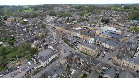 chipping norton oxfordshire uk establishing shot drone aerial view