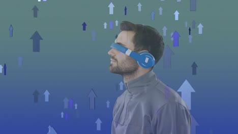 Man-wearing-virtual-goggles