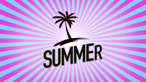 summer big sale with sun and palms in sunrise