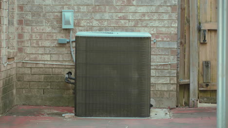 an ac unit running perfectly in the back corner of a home