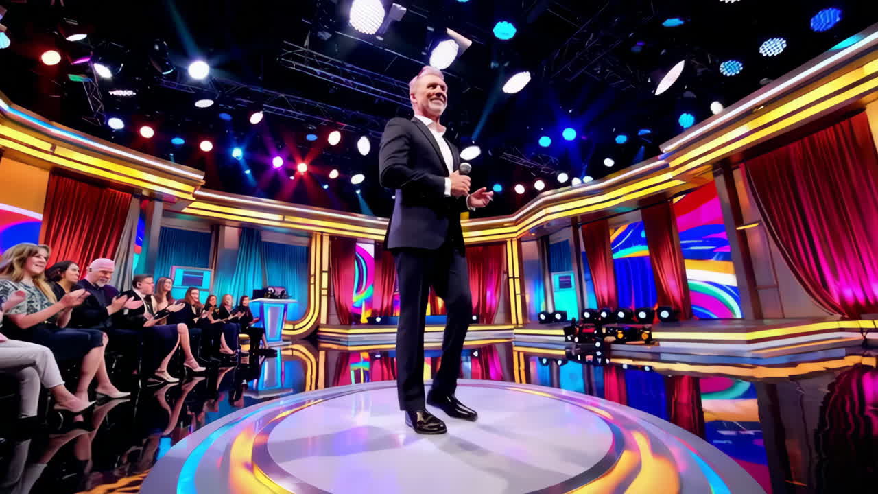 Game Show Host on Stage