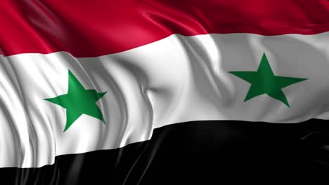 beautiful 3d animation of syria flag in loop mode