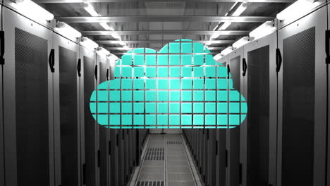 grafica di cloud computing nel centro dati
