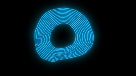 abstract blue neon circle