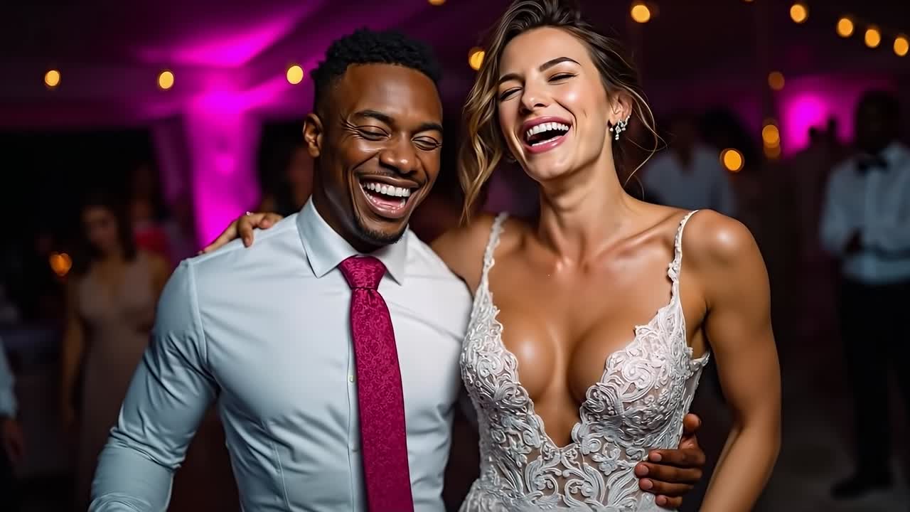 A man and a woman dancing on a dance floor