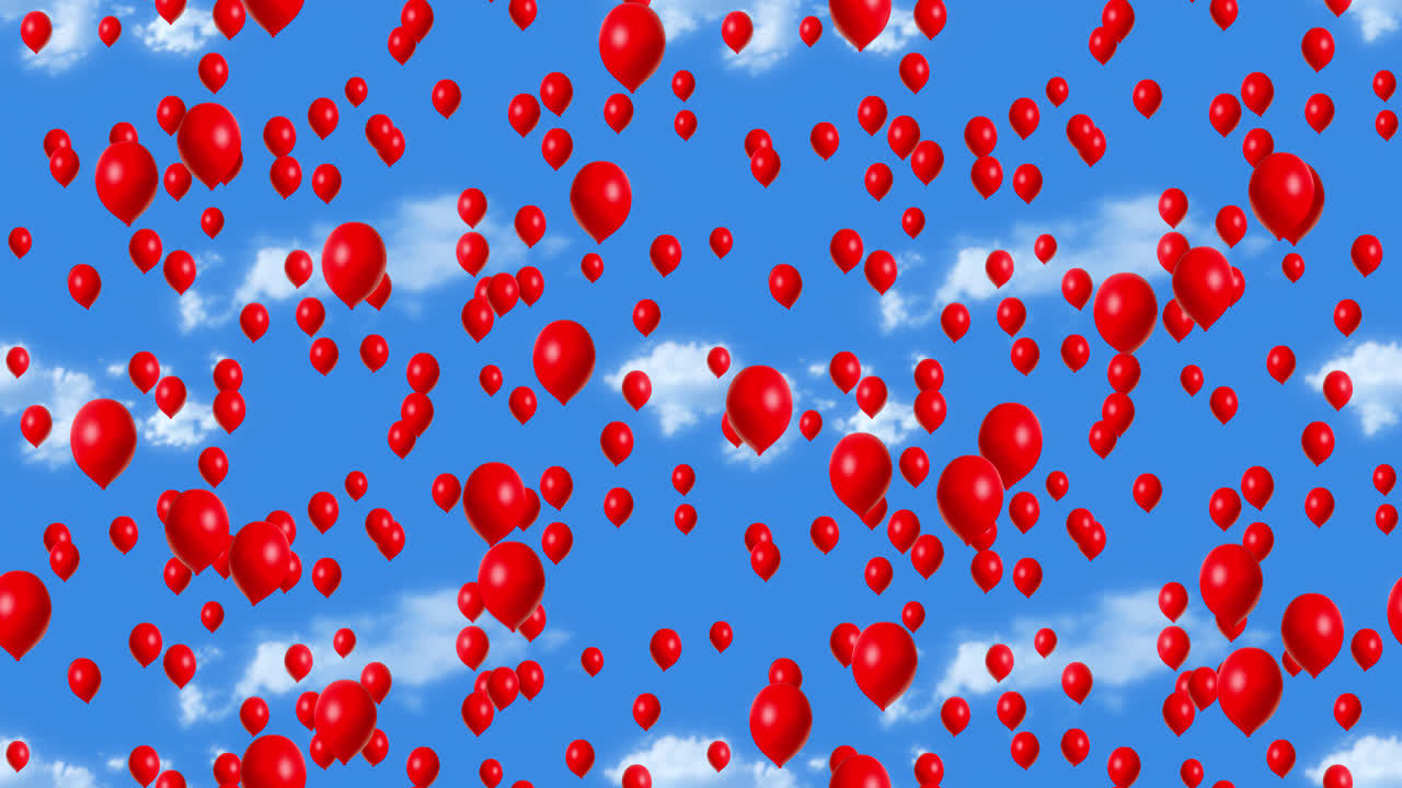 풍선 하늘 어린이 축제 루프 타일 배경