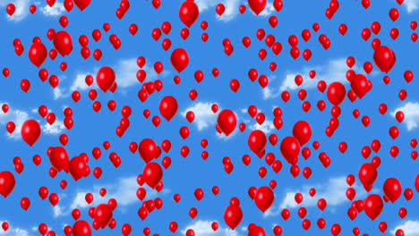 balloon sky children celebration loop tile background