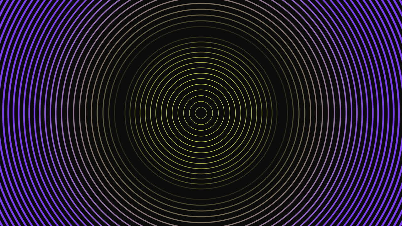 Vibrant spiral design in purple, yellow, and black