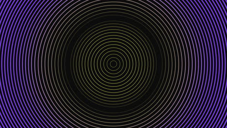 Vibrant spiral design in purple, yellow, and black