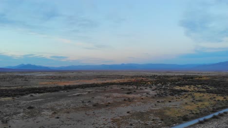 ash meadows morning panorama at blue hour in the nevada high desert