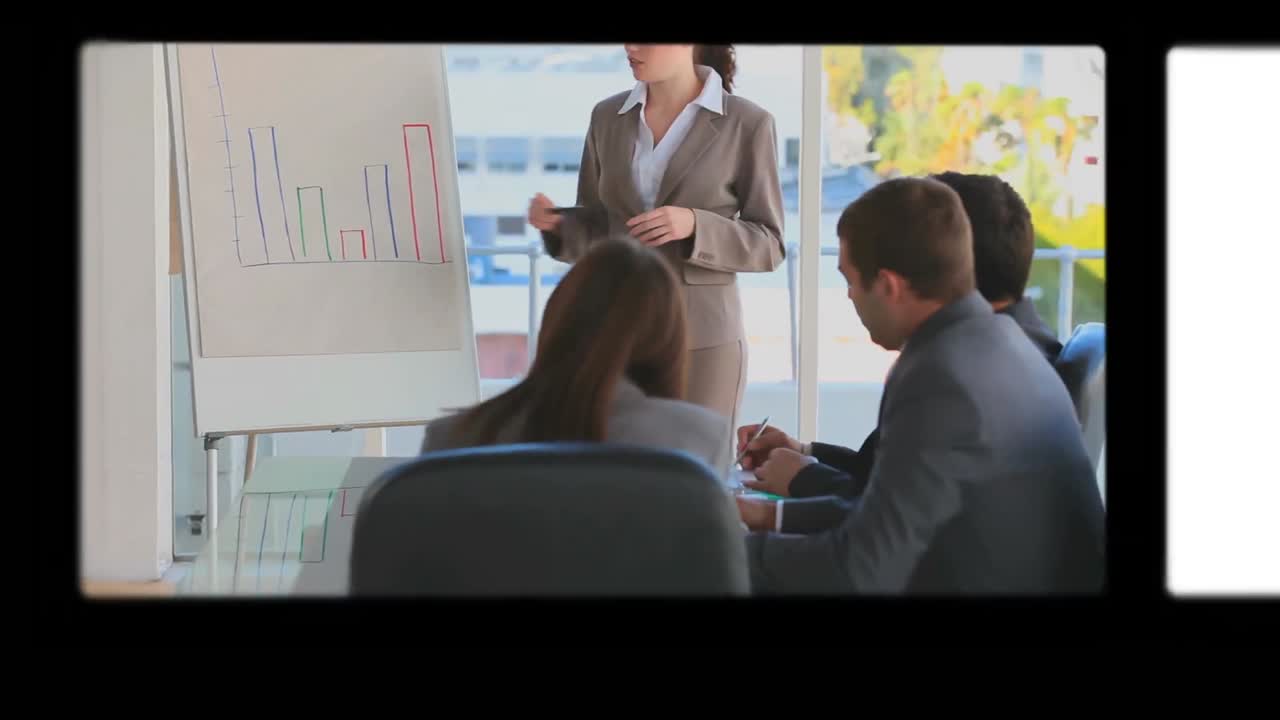 montaje de personas de negocios que trabajan