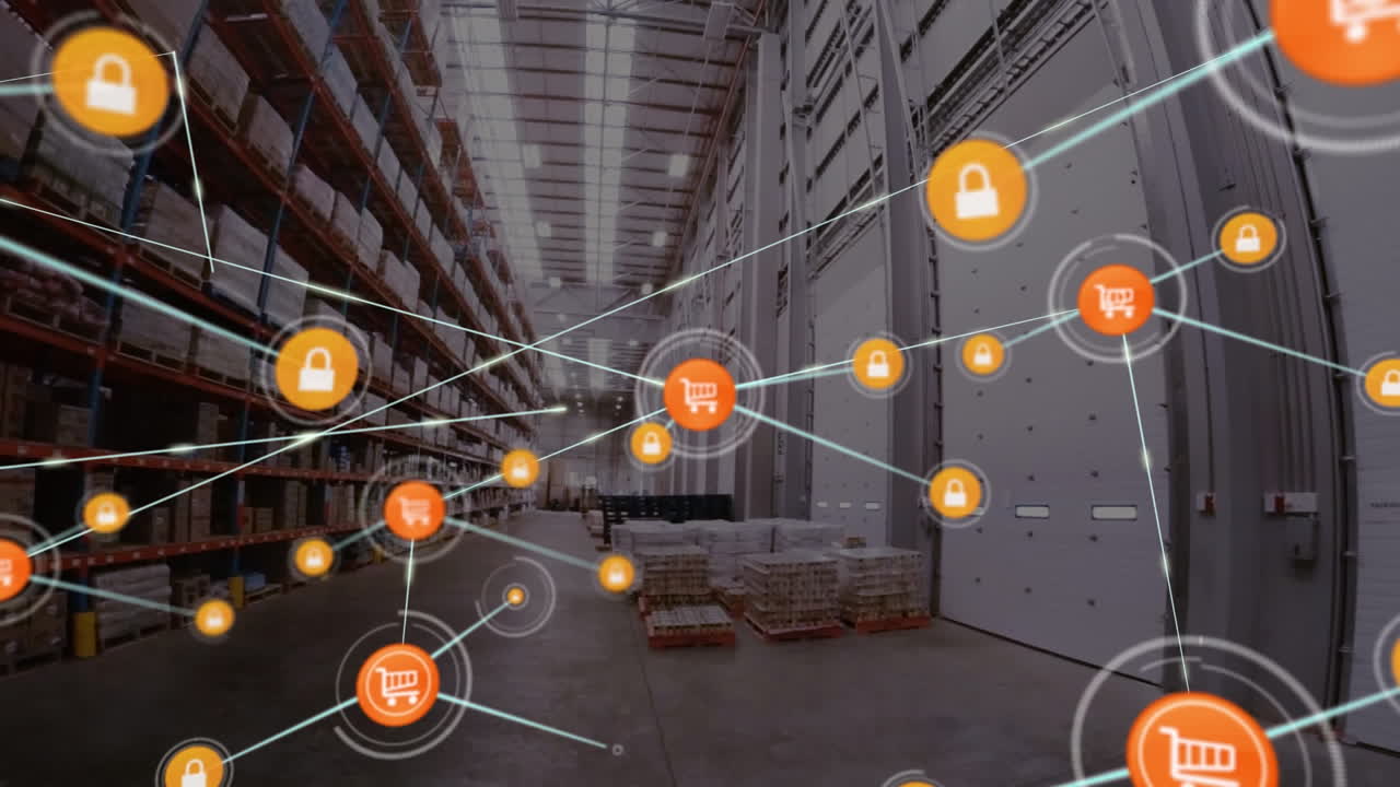animación de la red de conexiones a través del almacén