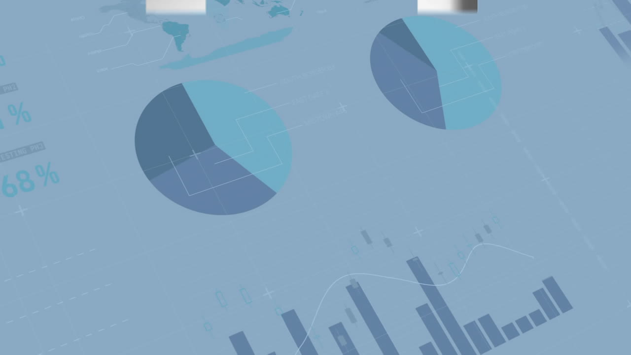 las flechas apuntan hacia arriba y los números y gráficos se muestran en el mercado global