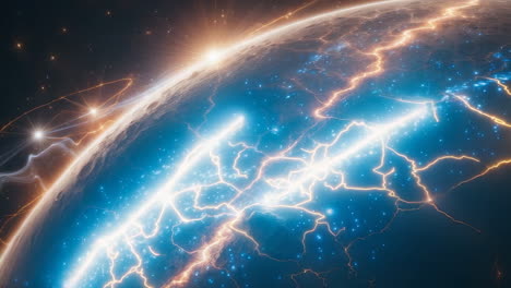 global energy network on a planet