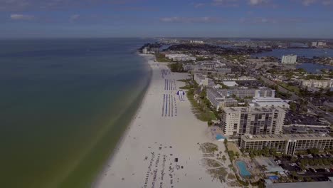 4k drone video of beautiful resorts on the gulf of mexico in st