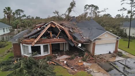 hurricane damaged house