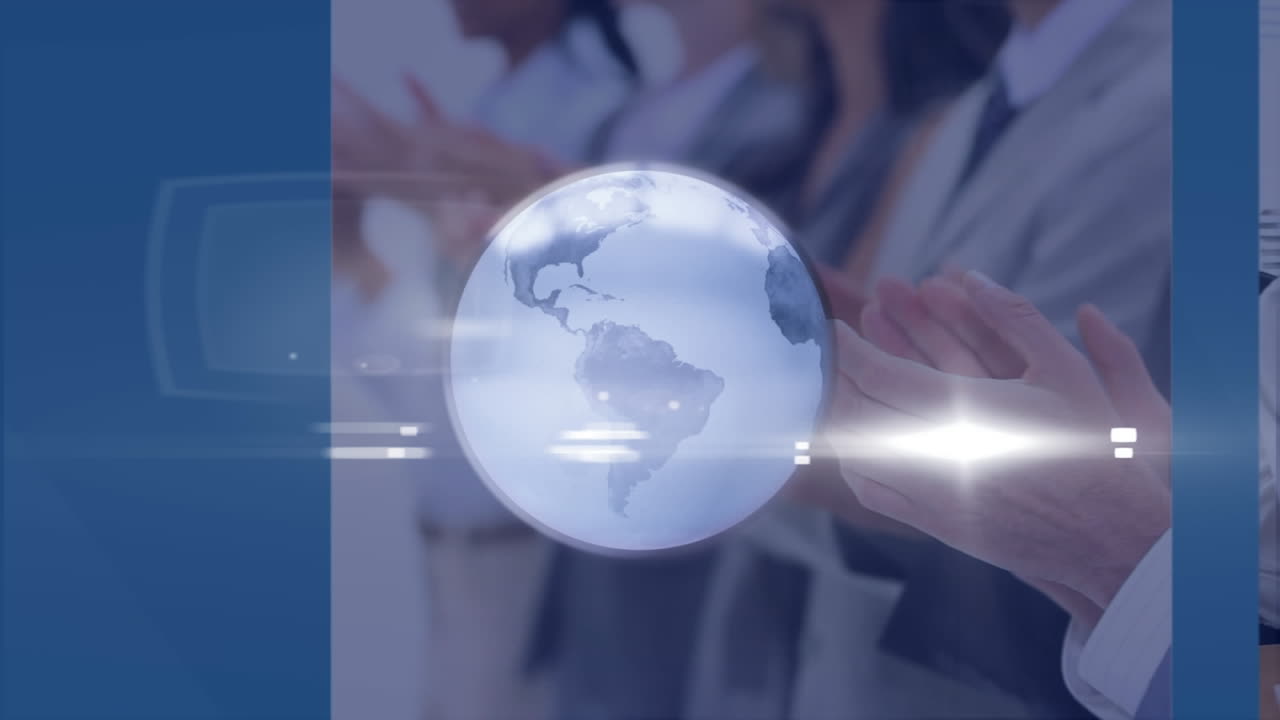 전세계에서 일하는 사업가들의 애니메이션