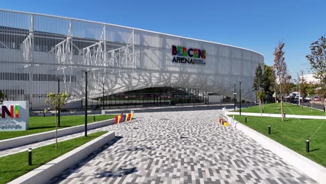 the newly built berceni arena ice rink in bucharest, romania