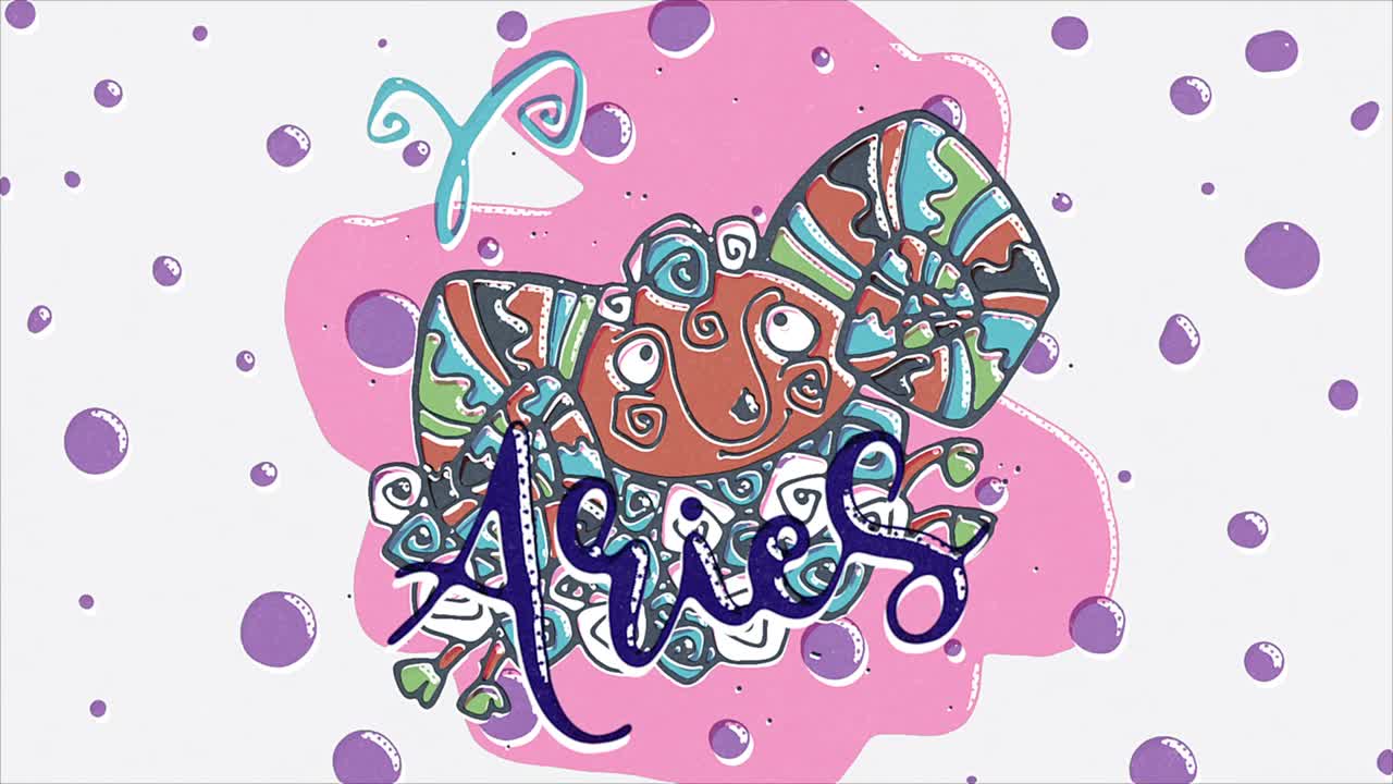 양자리 조디악 로그인, 화려한 복고풍 스타일 애니메이션