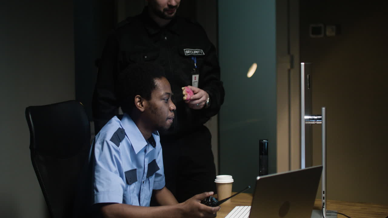 Team working and relaxing in the hut