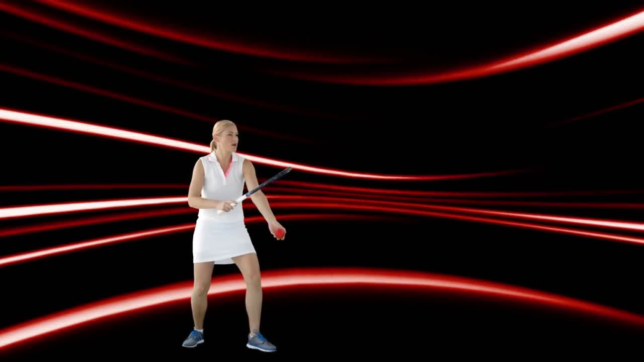 테니스를 하는 여자