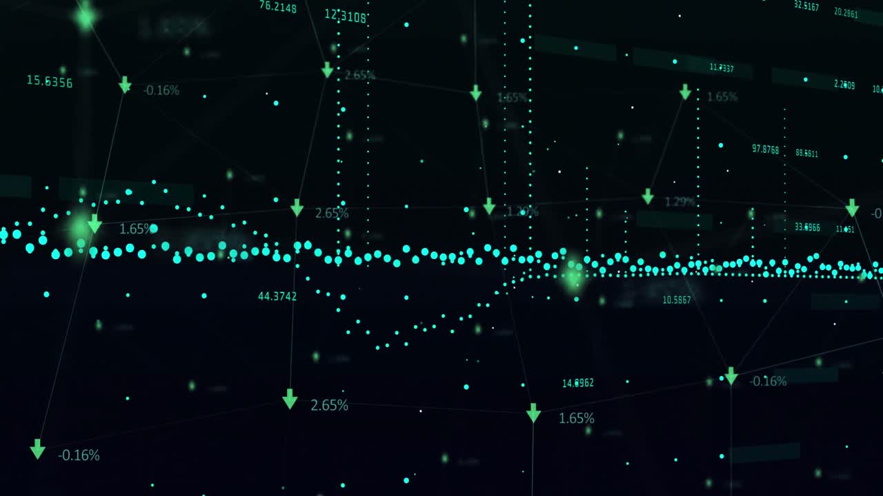 Data processing against black background
