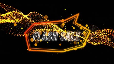 Animation-of-flash-sale-text-in-retro-speech-bubble