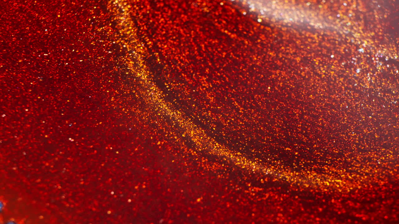 Expanding wave of colorful ink. Macro view