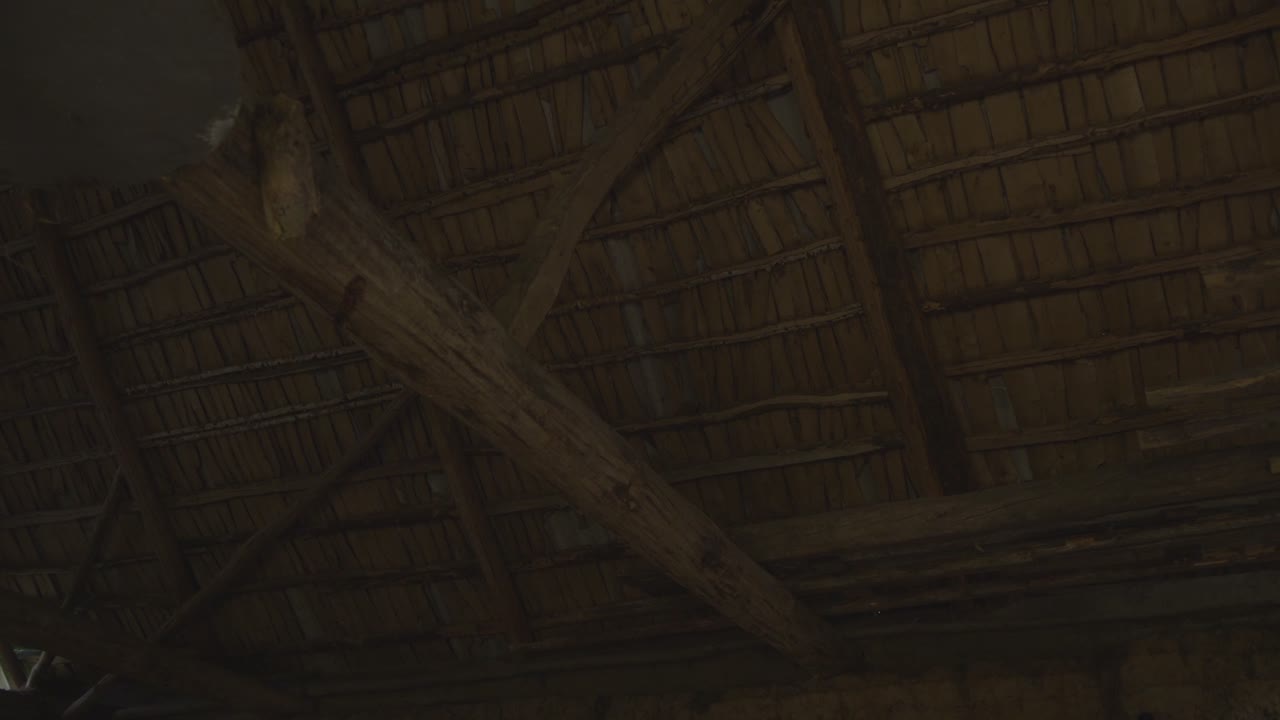 Wooden Roof Structures of an Old Farm Building